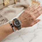 Black Crystal Watch & Bracelet Set