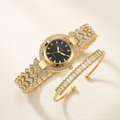 Watch 6 gold-tone women's watch and bracelet set